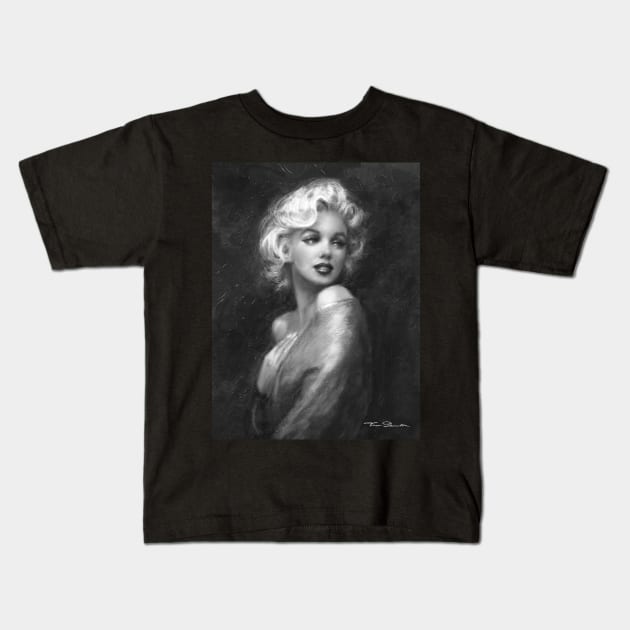 Theo's Marilyn WW black-white Kids T-Shirt by Theo Danella